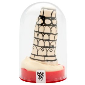 CONDOMERIE - hand-painted Piza-tower patterned condom