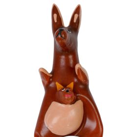 CONDOMERIE – hand-painted XL condom with kangaroo pattern