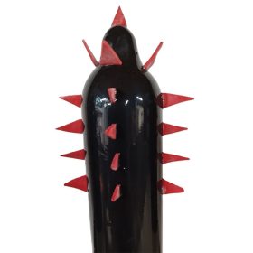 CONDOMERIE – hand-painted condom size XL, black cactus
