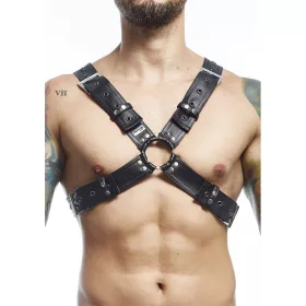 MOB - elegant black harmed belt, one size fits