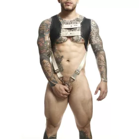 MOB - gold penis ring sex harness, one size