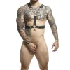 MOB - silver harness with chains, one size