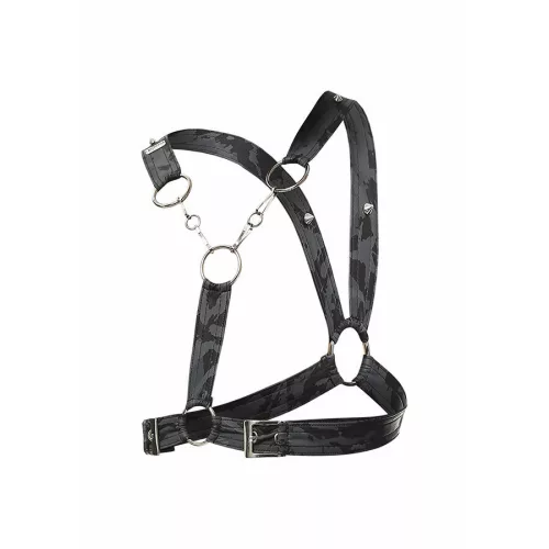 MOB - silver harness with chains, one size