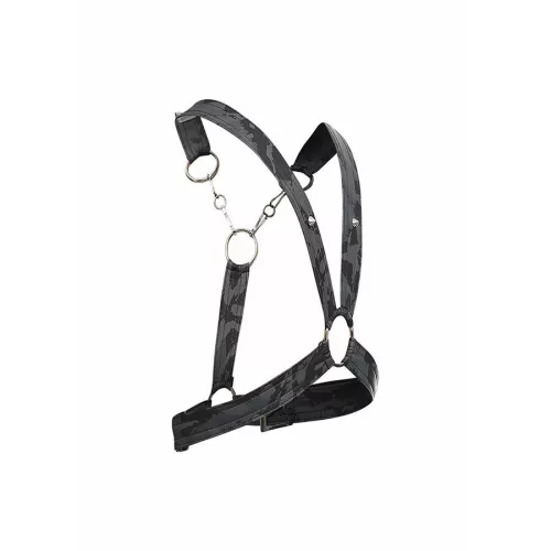 MOB - silver harness with chains, one size