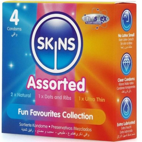 SKINS – premium condoms assorted pack of 4 pcs