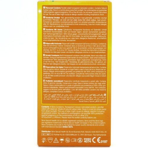 SKINS – premium banana flavoured condom pack (8 pcs)