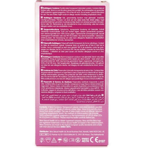 SKINS Bubblegum – premium condoms in a pack of 8