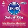 SKINS - Premium Condoms Pack of 4 with Dots and Pleats