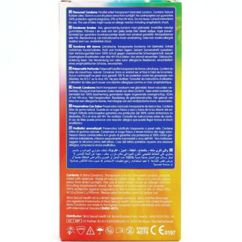SKINS – premium, flavored condom pack (8 pcs)