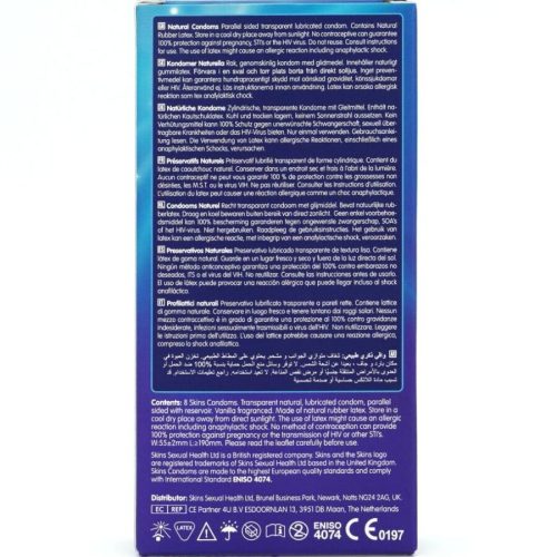 SKINS – premium natural condoms in a pack of 8