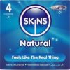 SKINS Natural – premium natural condoms pack of 4
