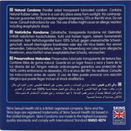 SKINS Natural – premium natural condoms pack of 4