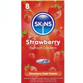 SKINS – strawberry flavored premium condoms pack of 8