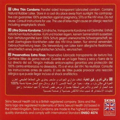 SKINS – ultra-thin premium condom pack of 4