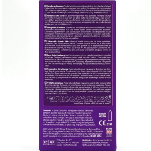 SKINS - Premium Extra Large Condom Pack of 16