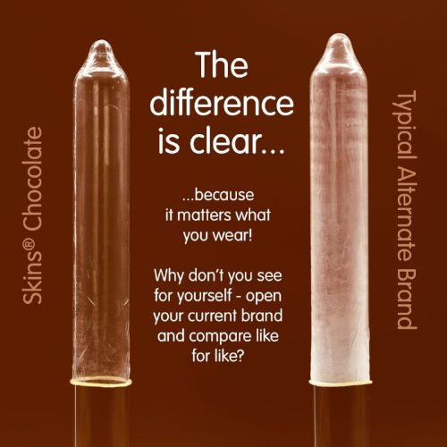 SKINS - Prémium csokoládé ízű óvszer csomag 4 db