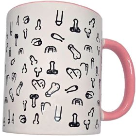 DIABLO PICANTE – white money mug with pink handle