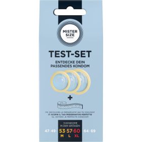 Mister Size - three condom test sets of different sizes