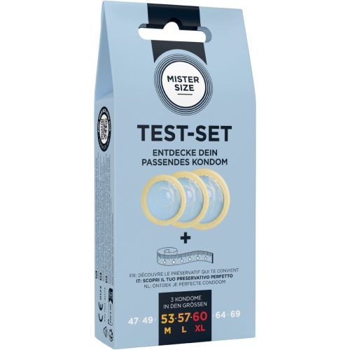 Mister Size - three condom test sets of different sizes