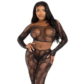 LEG AVENUE – sensual python crop top and footless tights