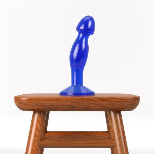 Makelloser klarer Prostatastecker 6,5'' Blau