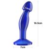 Makelloser klarer Prostatastecker 6,5'' Blau