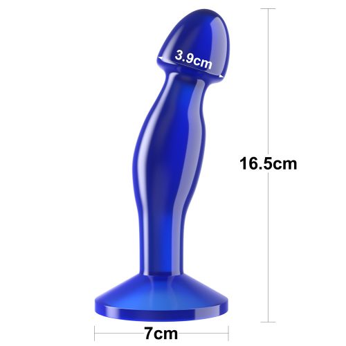 Makelloser klarer Prostatastecker 6,5'' Blau