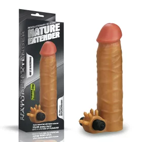   Fügen Sie einen 1,5" vibrierenden Silikonverlängerer hinzu Brown_B15O50_1