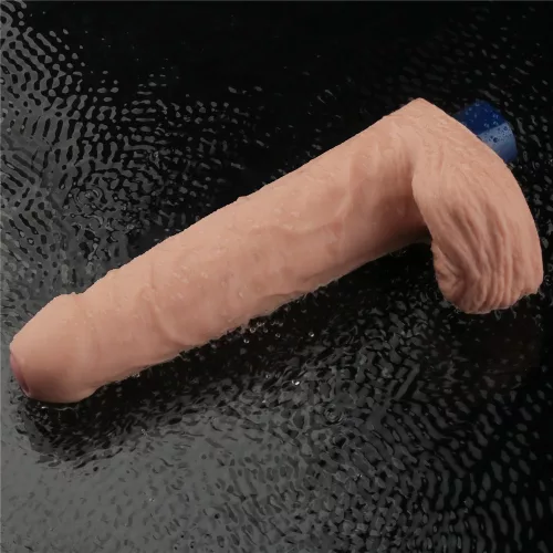 9" REAL SOFTEE wiederaufladbarer vibrierender Dildo (Flesh)