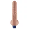 9" REAL SOFTEE wiederaufladbarer vibrierender Dildo (Flesh)