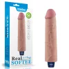 9,5" REAL SOFTEE wiederaufladbarer vibrierender Dildo (Fleisch)