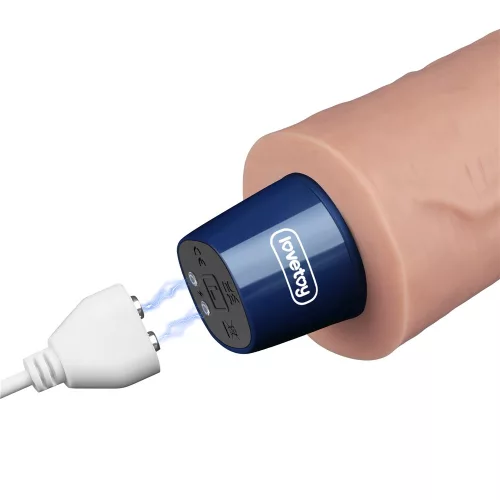 9,5" REAL SOFTEE wiederaufladbarer vibrierender Dildo (Fleisch)