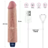9,5" REAL SOFTEE wiederaufladbarer vibrierender Dildo (Fleisch)