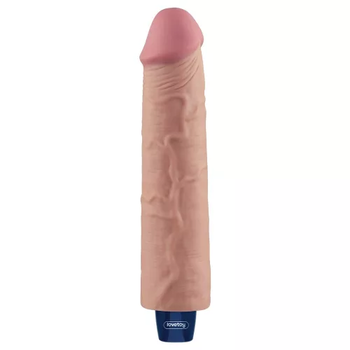 9,5" REAL SOFTEE wiederaufladbarer vibrierender Dildo (Fleisch)