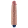 9,5" REAL SOFTEE wiederaufladbarer vibrierender Dildo (Fleisch)