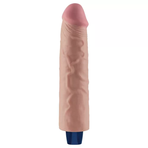 9,5" REAL SOFTEE wiederaufladbarer vibrierender Dildo (Fleisch)
