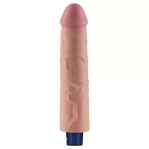 9,5" REAL SOFTEE wiederaufladbarer vibrierender Dildo (Fleisch)