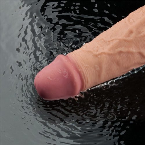 10" REAL SOFTEE wiederaufladbarer vibrierender Dildo (Fleisch)_B15O50_4