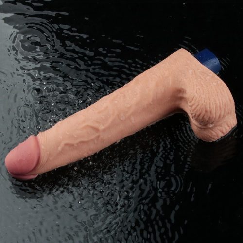 10" REAL SOFTEE wiederaufladbarer vibrierender Dildo (Fleisch)_B15O50_4