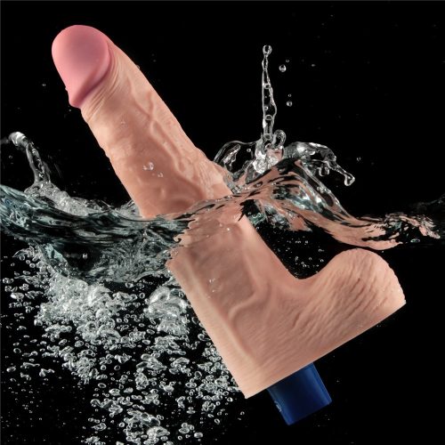 10" REAL SOFTEE wiederaufladbarer vibrierender Dildo (Fleisch)_B15O50_4