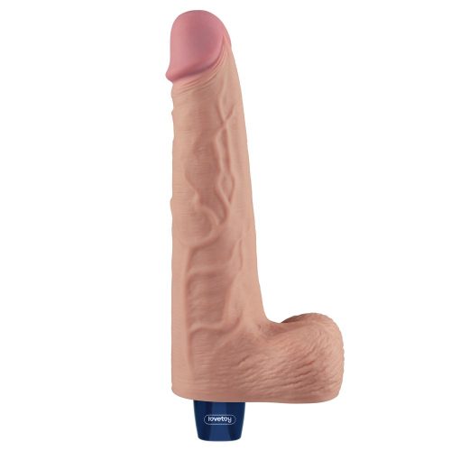 10" REAL SOFTEE wiederaufladbarer vibrierender Dildo (Fleisch)_B15O50_4