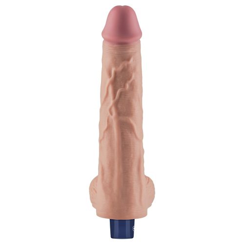 10" REAL SOFTEE wiederaufladbarer vibrierender Dildo (Fleisch)_B15O50_4