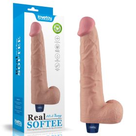   10,5" REAL SOFTEE wiederaufladbarer vibrierender Dildo (Fleisch)_B15O50_4