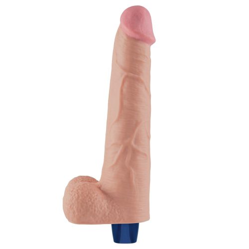 10,5" REAL SOFTEE wiederaufladbarer vibrierender Dildo (Fleisch)_B15O50_4