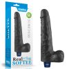 10" REAL SOFTEE wiederaufladbarer vibrierender Dildo (Schwarz)_B15O50_4