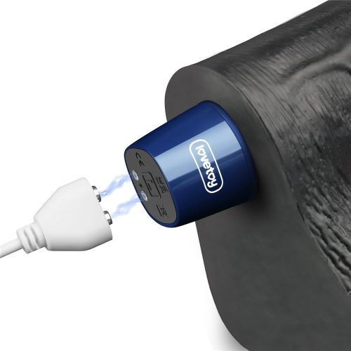 10" REAL SOFTEE wiederaufladbarer vibrierender Dildo (Schwarz)_B15O50_4