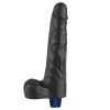 10" REAL SOFTEE wiederaufladbarer vibrierender Dildo (Schwarz)_B15O50_4