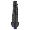 10" REAL SOFTEE wiederaufladbarer vibrierender Dildo (Schwarz)_B15O50_4