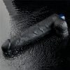 10,5" REAL SOFTEE wiederaufladbarer vibrierender Dildo (Schwarz)_B15O50_4