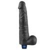 10,5" REAL SOFTEE wiederaufladbarer vibrierender Dildo (Schwarz)_B15O50_4
